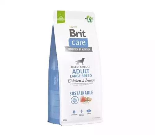 Brit Care Sustainable Adult Large Breed Chicken&Insect sausas maistas šunims